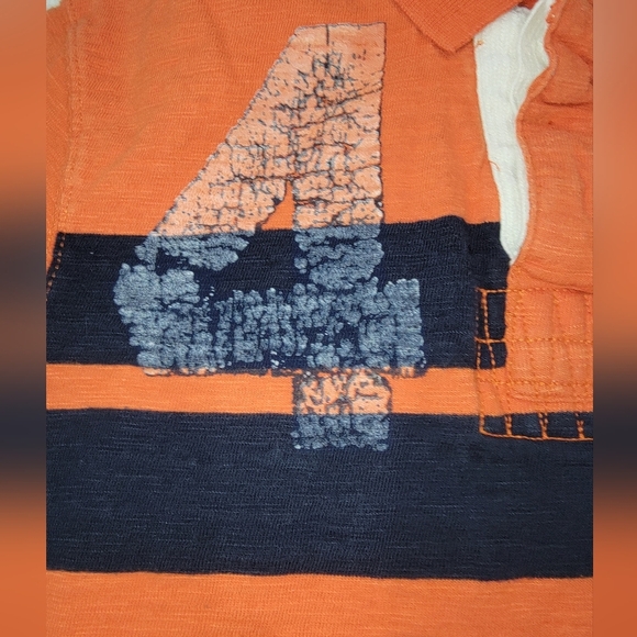 Aeropostale Orange and Black Polo Shirt Classic Style - Picture 3 of 9